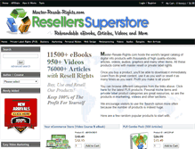 Tablet Screenshot of master-resale-rights.com
